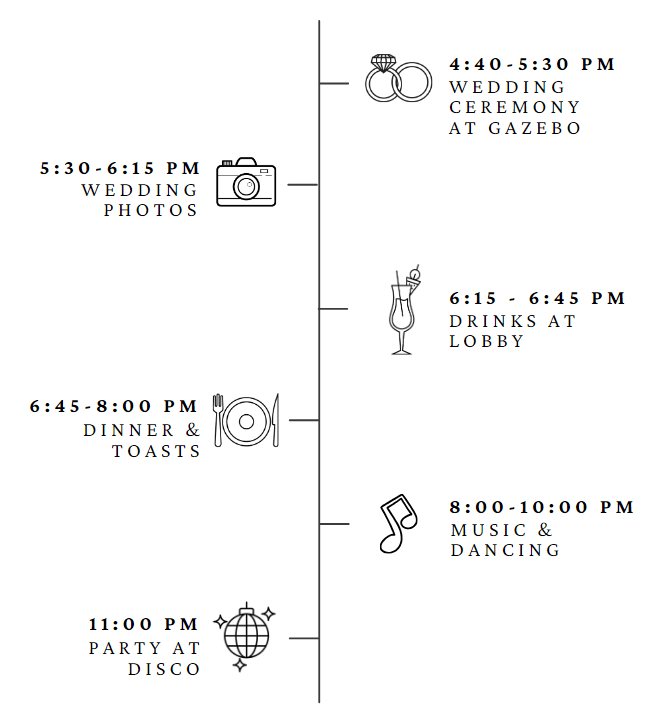 Ceremony Itinerary